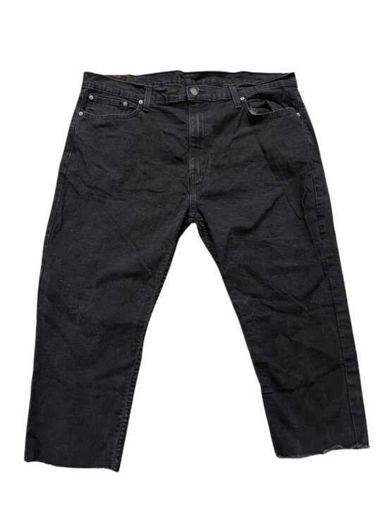 Levi's Other - Levi’s 502 Black Men’s Custom Raw Hem Cropped Straight-Leg Stretch Jeans Size 42